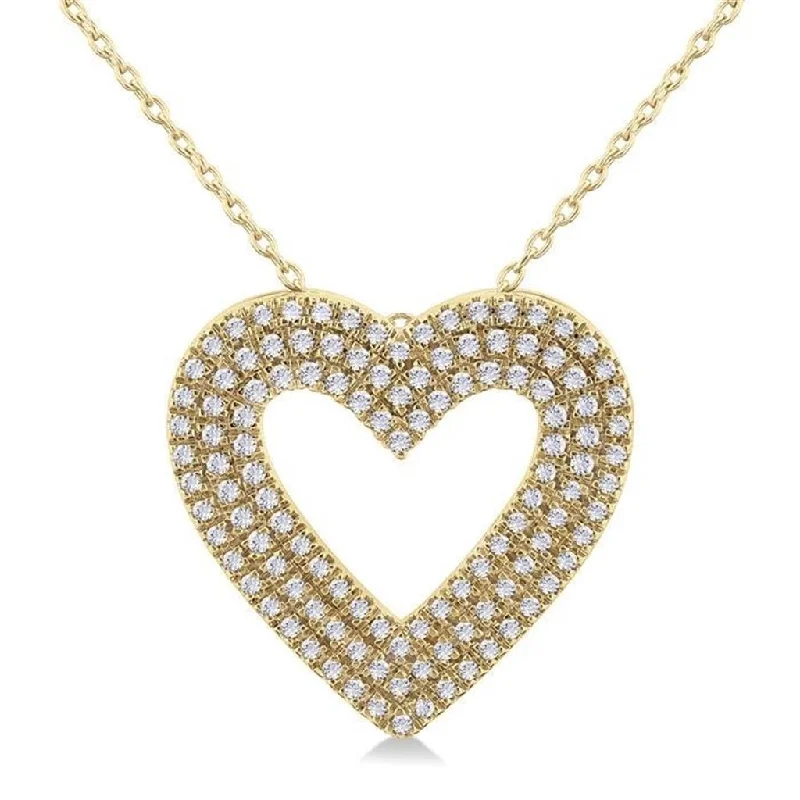 Grab Your Favorite Jewelry At The Lowest Prices 14K Yellow Gold Natural Diamonds Heart Pendant Grab Your Favorite Jewelry At The Lowest Prices 14K Yellow Gold Natural Diamonds Heart Pendant