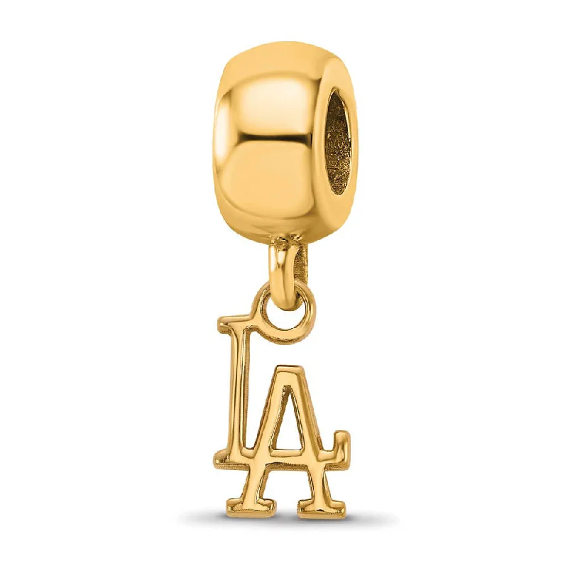 Timeless Jewelry, Timeless Savings – Don't Wait 14K Yellow Gold Plated Sterling Silver MLB LA Dodgers XS Dangle Bead Timeless Jewelry, Timeless Savings – Don't Wait 14K Yellow Gold Plated Sterling Silver MLB LA Dodgers XS Dangle Bead