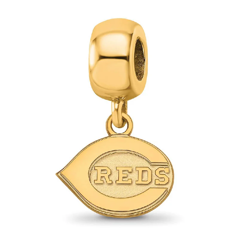 Dazzle In Elegance With Our Biggest Jewelry Sale 14KY Gold Plated Sterling Silver MLB Cincinnati Reds XS Dangle Bead Dazzle In Elegance With Our Biggest Jewelry Sale 14KY Gold Plated Sterling Silver MLB Cincinnati Reds XS Dangle Bead