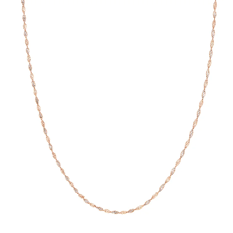 Exclusive Gemstone Jewelry At Special Prices 2.10mm Rose/White Dorica Chain