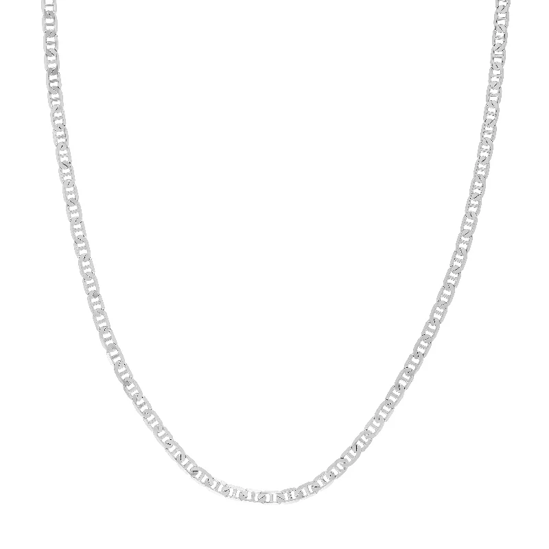 Shop Dazzling Jewelry At The Best Prices 3.7mm Mariner Chain with Lobster Lock