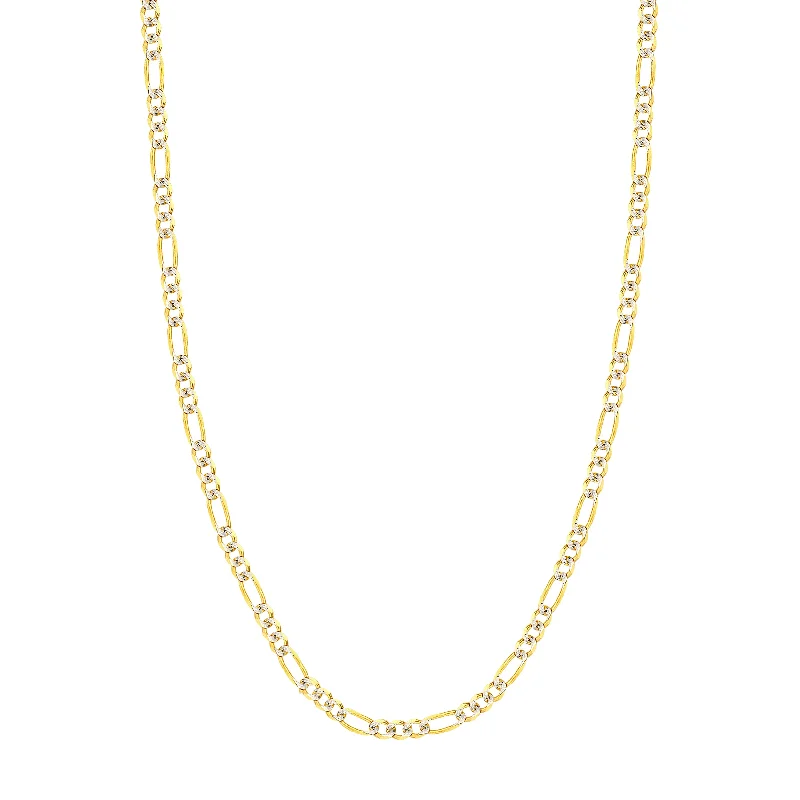 Everyday Jewelry Essentials Now On Sale 4.75mm Two-Tone Pave Figaro Chain with Lobster Lock Everyday Jewelry Essentials Now On Sale 4.75mm Two-Tone Pave Figaro Chain with Lobster Lock