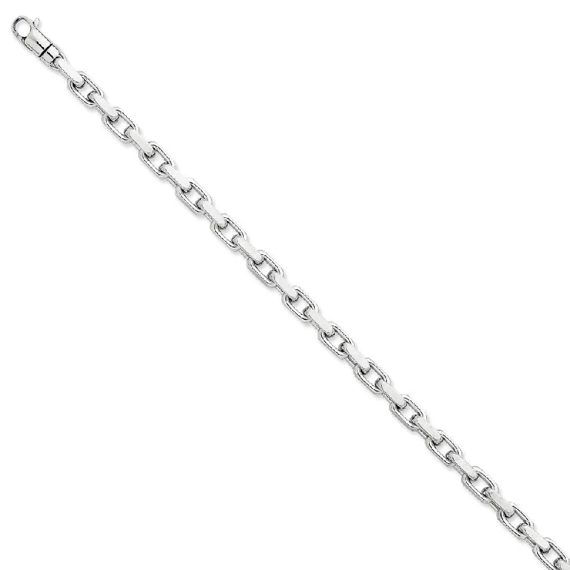 Flash Sale On Stunning Jewelry – Don't Miss Out 5.3mm 14k White Gold Polished Fancy Cable Chain Bracelet Flash Sale On Stunning Jewelry – Don't Miss Out 5.3mm 14k White Gold Polished Fancy Cable Chain Bracelet
