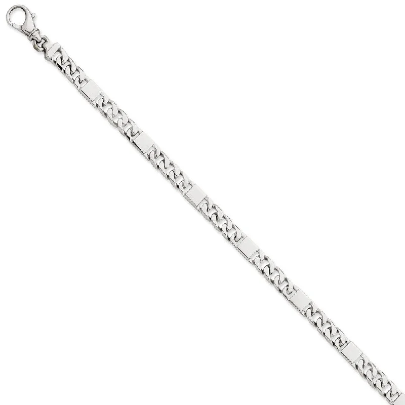 Bestselling Jewelry At Special Promotional Rates 5.5mm 14k White Gold Polished Fancy Link Chain Bracelet Bestselling Jewelry At Special Promotional Rates 5.5mm 14k White Gold Polished Fancy Link Chain Bracelet