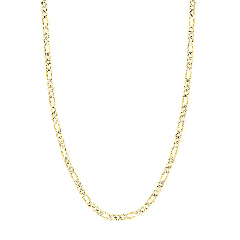 Breathtaking Jewelry At Limited-Time Savings 5.8mm Two-Tone Pave Figaro Chain with Lobster Lock Breathtaking Jewelry At Limited-Time Savings 5.8mm Two-Tone Pave Figaro Chain with Lobster Lock