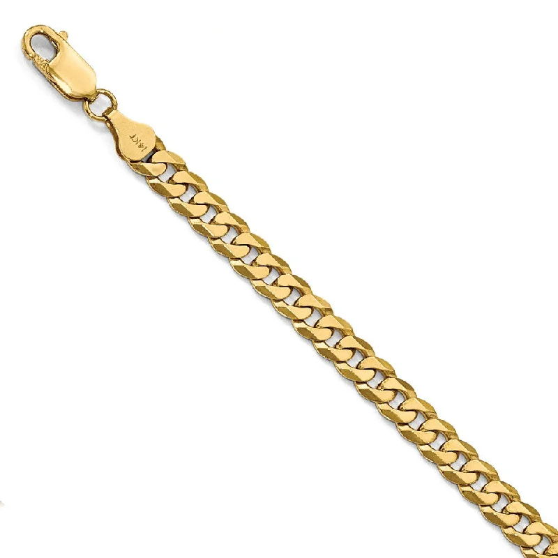 Shop Stylish Jewelry Now And Save Big 6.1mm 14k Yellow Gold Beveled Curb Chain Bracelet Shop Stylish Jewelry Now And Save Big 6.1mm 14k Yellow Gold Beveled Curb Chain Bracelet