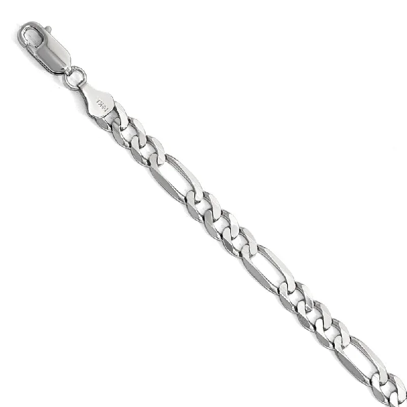 Dazzle With Discounts – Shop Jewelry On Sale 6mm 14k White Gold Flat Figaro Chain Bracelet Dazzle With Discounts – Shop Jewelry On Sale 6mm 14k White Gold Flat Figaro Chain Bracelet