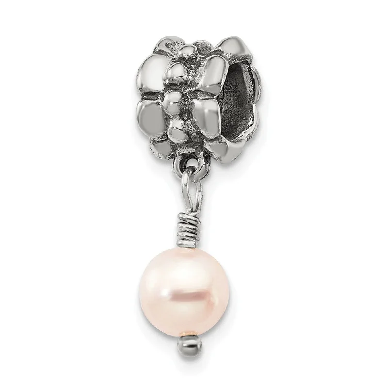 Best Jewelry Deals – Shop Premium Pieces At Great Prices 6mm Pink FW Cultured Pearl & Sterling Silver Dangle Bead Charm Best Jewelry Deals – Shop Premium Pieces At Great Prices 6mm Pink FW Cultured Pearl & Sterling Silver Dangle Bead Charm