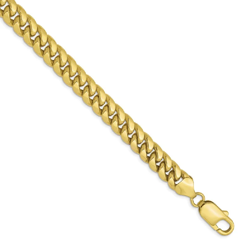 Shop Dazzling Jewelry At The Best Prices 7.3mm 10k Yellow Gold Hollow Miami Cuban (Curb) Chain Bracelet Shop Dazzling Jewelry At The Best Prices 7.3mm 10k Yellow Gold Hollow Miami Cuban (Curb) Chain Bracelet