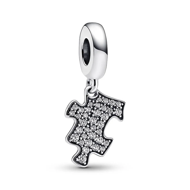 Fashion-Forward Jewelry At Exclusive Discounts Sparkling Puzzle Piece Dangle Charm