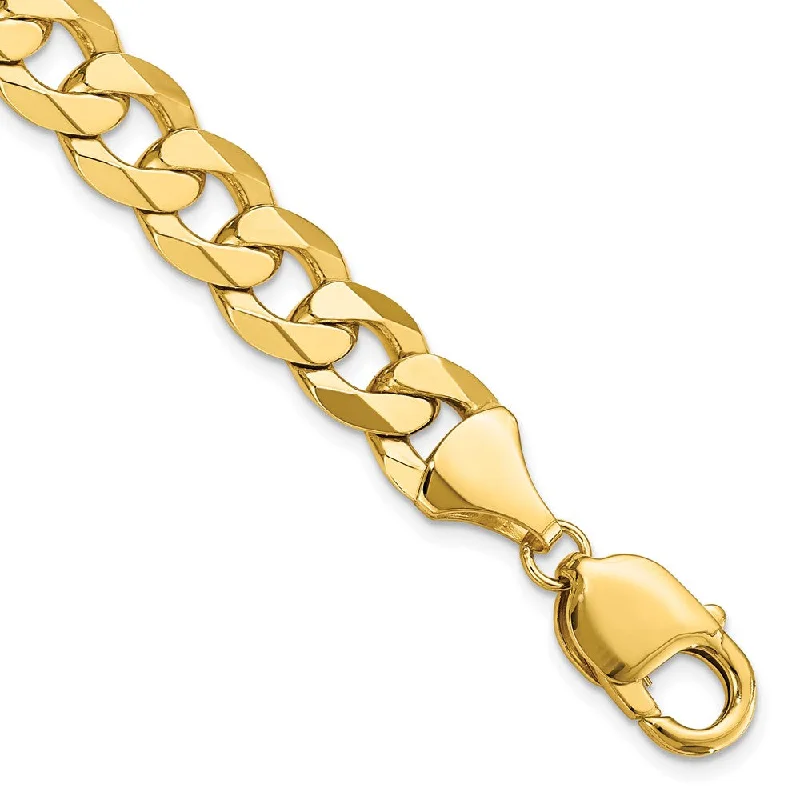 Grab Your Favorite Jewelry At The Lowest Prices 9.5mm 14k Yellow Gold Beveled Curb Chain Bracelet Grab Your Favorite Jewelry At The Lowest Prices 9.5mm 14k Yellow Gold Beveled Curb Chain Bracelet