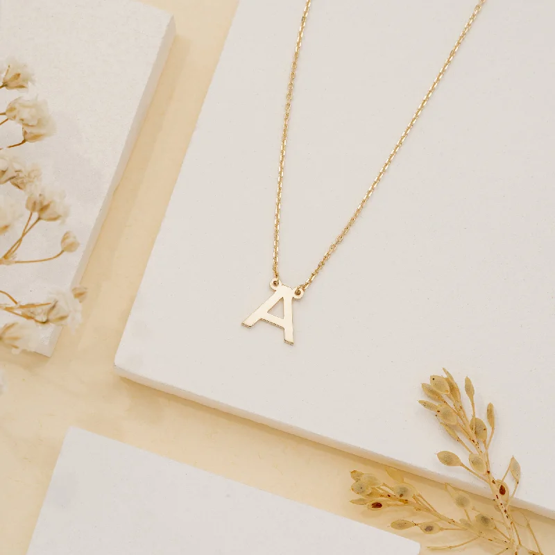 Shop Dazzling Jewelry At The Best Prices Block Letter Initial Necklace, Ivory