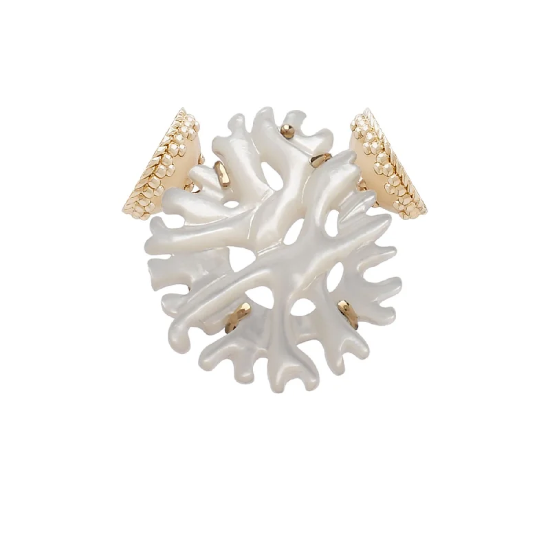 Grab Your Favorite Jewelry At The Lowest Prices Clara Williams Mother of Pearl Coral Centerpiece Grab Your Favorite Jewelry At The Lowest Prices Clara Williams Mother of Pearl Coral Centerpiece