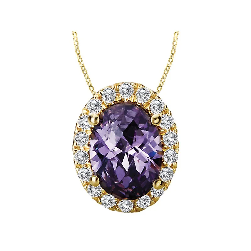 Jewelry Clearance Event – Stock Up Before It's Over Amethyst Halo Pendant