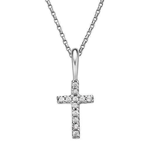 Exclusive Online Discounts On Stylish Jewelry Cross pendant in 10 carat white gold