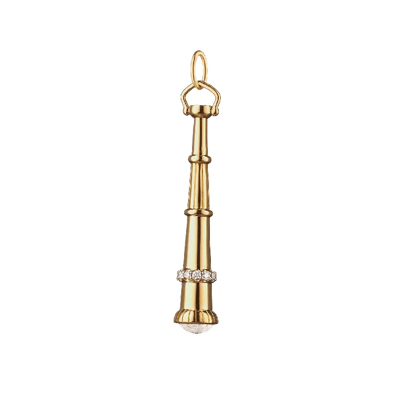 Last Chance To Grab Your Favorite Jewelry At A Discount "Curiosity" Telescope Charm with Diamonds