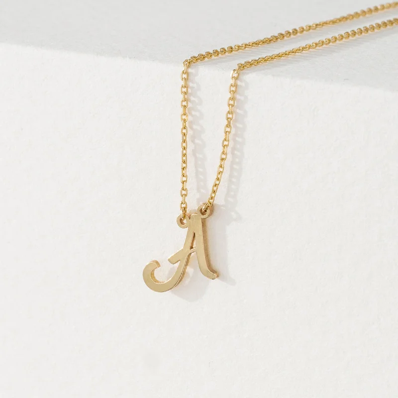 Luxury Jewelry At Unbeatable Discounts Cursive Initial Necklace, Ivory