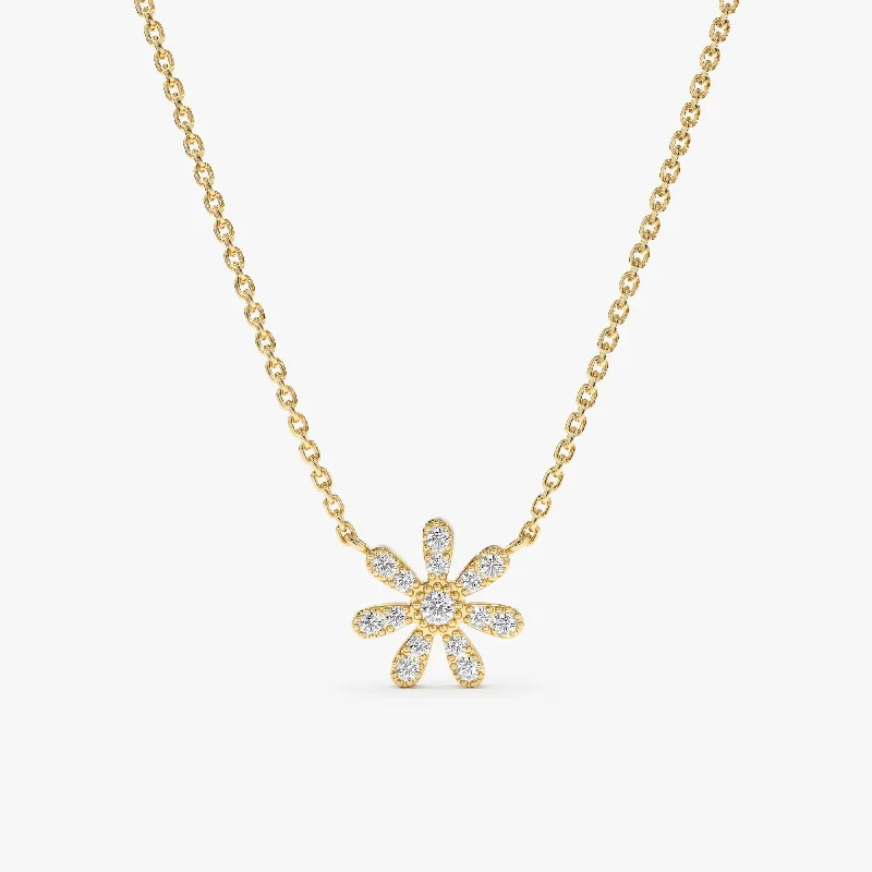 Luxury Jewelry Clearance – Shop Premium Styles Now Diamond Daisy Necklace, Daisy