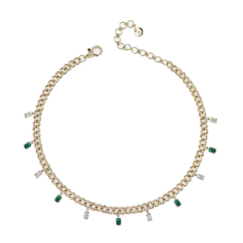 Shop Dazzling Rings, Earrings, And More At Special Discounts DIAMOND & EMERALD BAGUETTE DROP LINK ANKLET Shop Dazzling Rings, Earrings, And More At Special Discounts DIAMOND & EMERALD BAGUETTE DROP LINK ANKLET