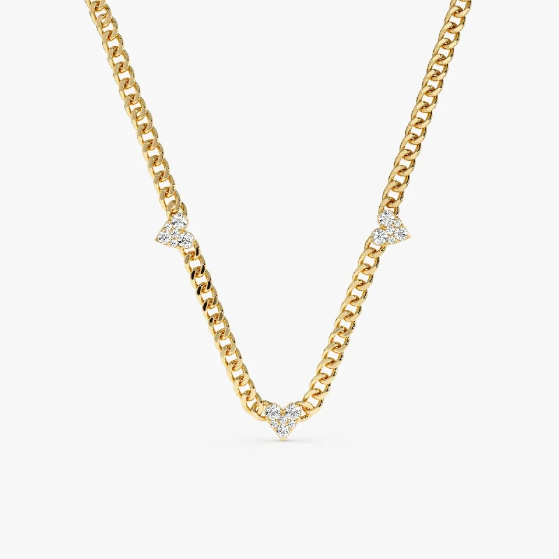 Unmissable Deals On Handmade Jewelry Collections Diamond Heart Cuban Chain Station Necklace, Riley Unmissable Deals On Handmade Jewelry Collections Diamond Heart Cuban Chain Station Necklace, Riley