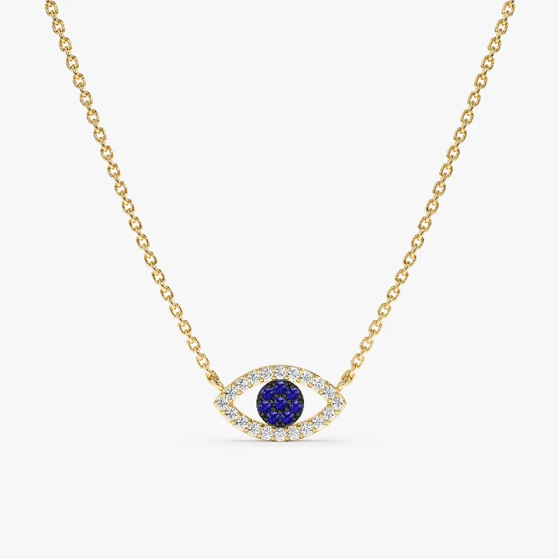 Affordable Luxury Jewelry – Style At A Great Price Diamond Sapphire Evil Eye Necklace, Paisley Affordable Luxury Jewelry – Style At A Great Price Diamond Sapphire Evil Eye Necklace, Paisley