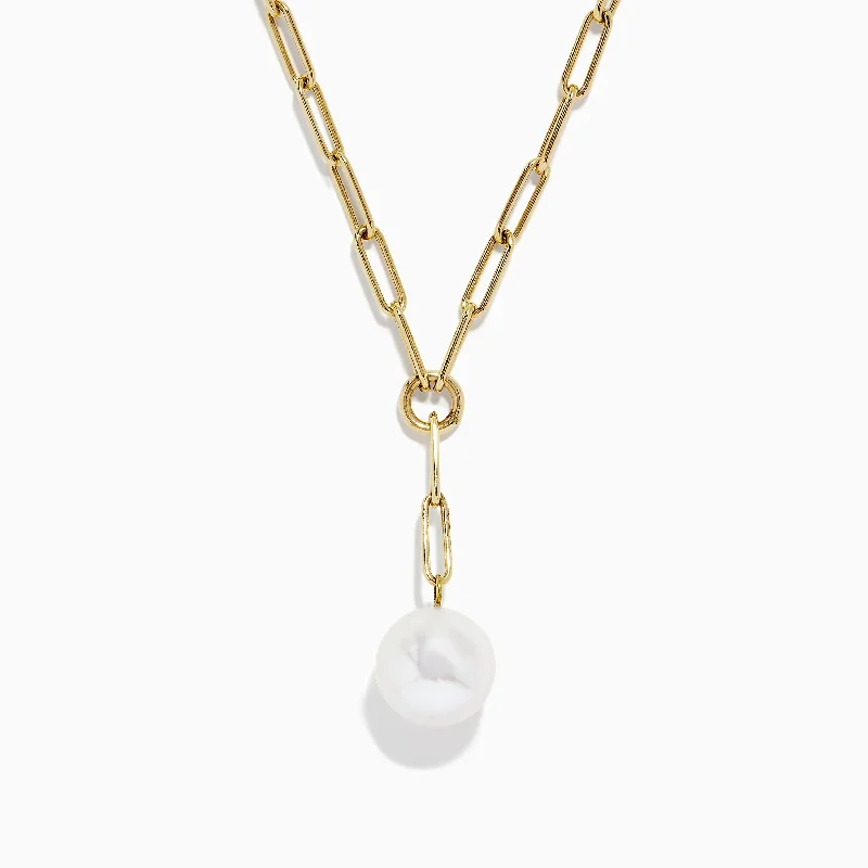 Stunning Jewelry Pieces At The Lowest Prices Ever 14K Gold Cultured Fresh Water Pearl Paperclip Chain Necklace Stunning Jewelry Pieces At The Lowest Prices Ever 14K Gold Cultured Fresh Water Pearl Paperclip Chain Necklace