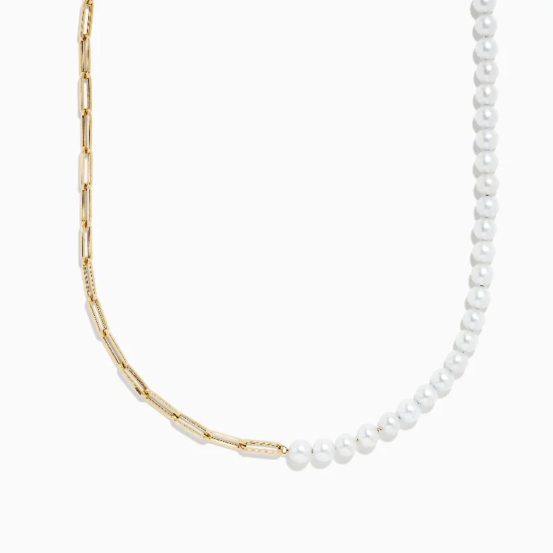 Seasonal Jewelry Deals – Elevate Your Style 14K Yellow Gold Paperclip Cultured Fresh Water Pearl Necklace Seasonal Jewelry Deals – Elevate Your Style 14K Yellow Gold Paperclip Cultured Fresh Water Pearl Necklace
