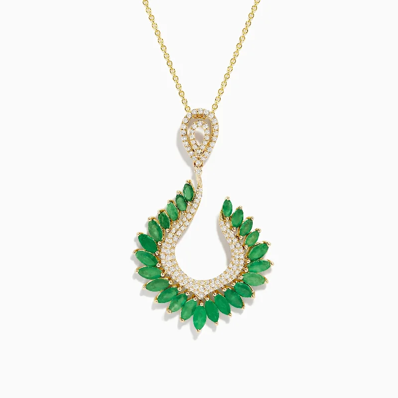 Exclusive Jewelry Offers – Sparkle For Less Brasilica 14K Yellow Gold Emerald and Diamond Pendant Exclusive Jewelry Offers – Sparkle For Less Brasilica 14K Yellow Gold Emerald and Diamond Pendant