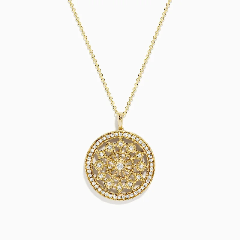 Jewelry Sale Alert – Shop Timeless Elegance Today D'Oro 14K Yellow Gold Diamond Mandala Pendant Jewelry Sale Alert – Shop Timeless Elegance Today D'Oro 14K Yellow Gold Diamond Mandala Pendant