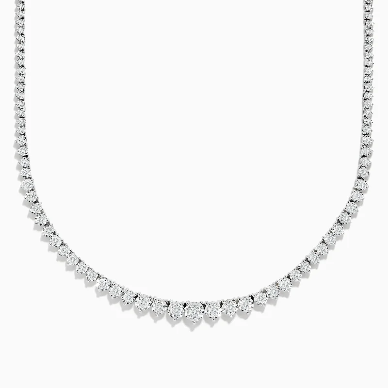 Timeless Elegance Now At Special Discounts Pave Classica 14K White Gold 18" Diamond Tennis Necklace, 6.98 TCW Timeless Elegance Now At Special Discounts Pave Classica 14K White Gold 18" Diamond Tennis Necklace, 6.98 TCW