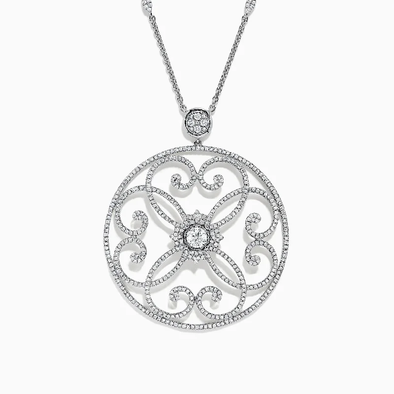 Shop High-Quality Jewelry At Jaw-Dropping Discounts Pave Classica 14K White Gold Diamond Pendant, 1.32 TCW Shop High-Quality Jewelry At Jaw-Dropping Discounts Pave Classica 14K White Gold Diamond Pendant, 1.32 TCW