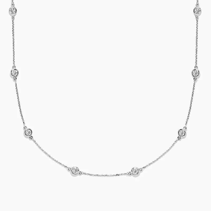 Your Perfect Accessory Now At The Best Price Pave Classica 14K White Gold Diamond Station Necklace, 1.50 TCW Your Perfect Accessory Now At The Best Price Pave Classica 14K White Gold Diamond Station Necklace, 1.50 TCW