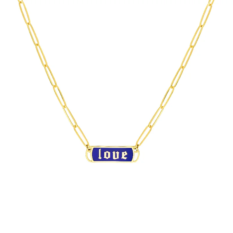 Seasonal Jewelry Clearance – Best Styles At The Lowest Prices Enamel Love Paper Clip Necklace
