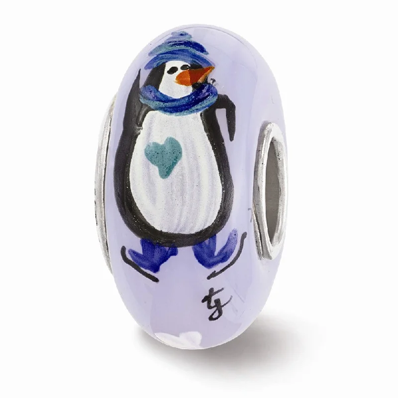 Elegant Necklaces And Bracelets At Limited-Time Offers Fenton Blue Hand Painted Penguin Glass & Sterling Silver Bead Charm Elegant Necklaces And Bracelets At Limited-Time Offers Fenton Blue Hand Painted Penguin Glass & Sterling Silver Bead Charm