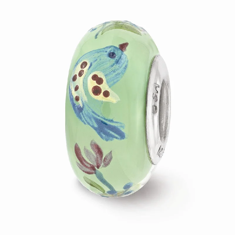 Premium Jewelry At Promotional Prices – Shine Today Fenton Green Calico Bird Glass & Sterling Silver Bead Charm Premium Jewelry At Promotional Prices – Shine Today Fenton Green Calico Bird Glass & Sterling Silver Bead Charm