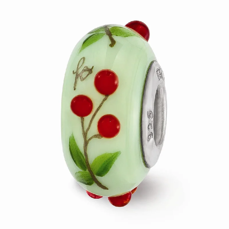 High-End Sparkle, Low-End Prices – Shop Now Fenton Green Hand Painted Cherries Glass & Sterling Silver Bead Charm High-End Sparkle, Low-End Prices – Shop Now Fenton Green Hand Painted Cherries Glass & Sterling Silver Bead Charm