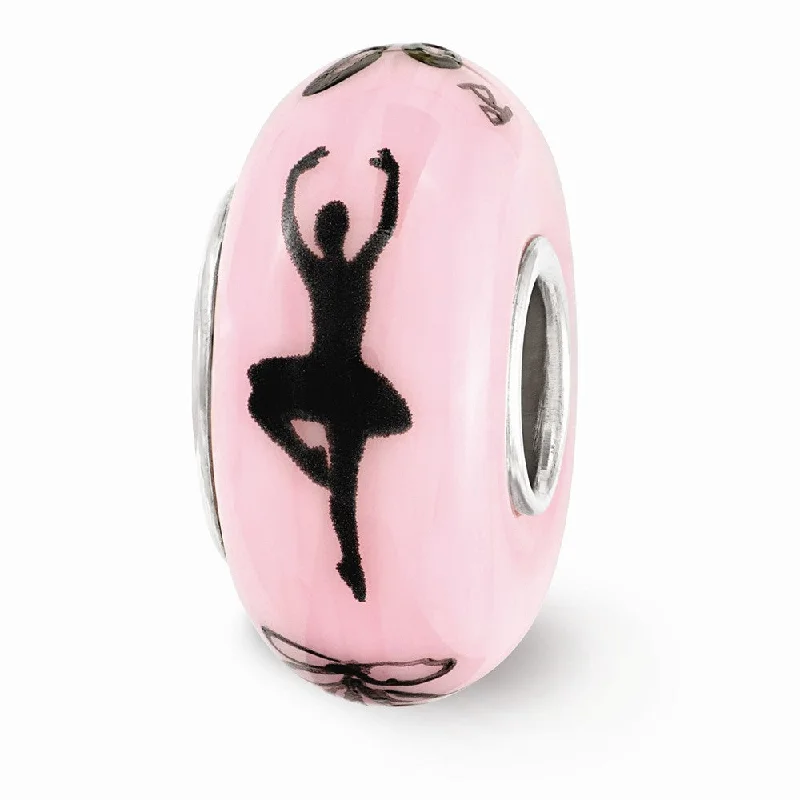 Shine Bright With Our Special Jewelry Promotions Fenton Pink Hand Painted Ballerina Glass & Sterling Silver Bead Charm Shine Bright With Our Special Jewelry Promotions Fenton Pink Hand Painted Ballerina Glass & Sterling Silver Bead Charm