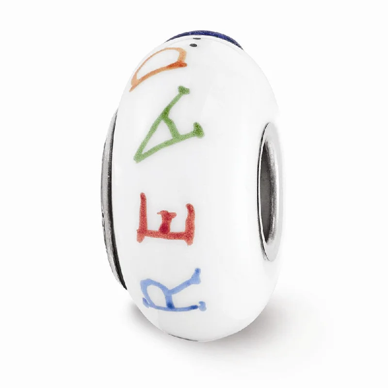 Your Perfect Accessory Now At The Best Price Fenton White Hand Painted Bookworm Glass & Sterling Silver Bead Charm Your Perfect Accessory Now At The Best Price Fenton White Hand Painted Bookworm Glass & Sterling Silver Bead Charm