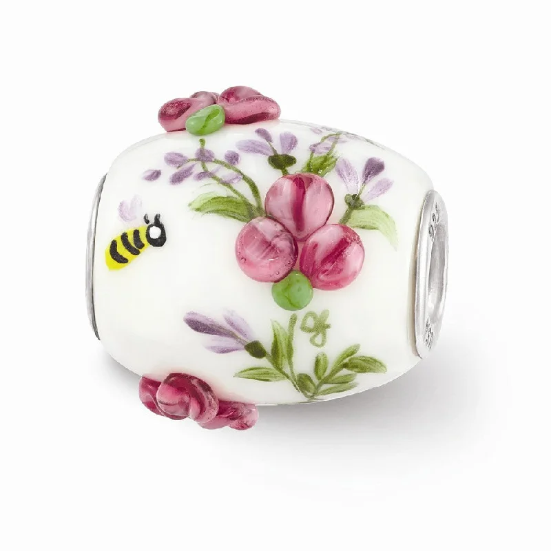 Limited-Stock Jewelry Sale – Shop Before It's Gone Fenton White Floral Glass & Sterling Silver Barrel Bead Charm Limited-Stock Jewelry Sale – Shop Before It's Gone Fenton White Floral Glass & Sterling Silver Barrel Bead Charm