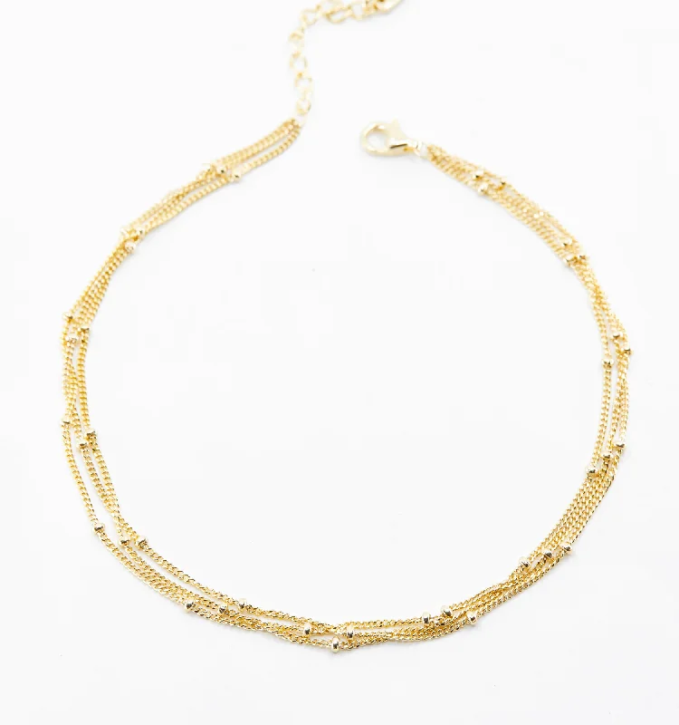 Bohemian-Inspired Jewelry For Free-Spirited Fashion Gold Layered Anklet