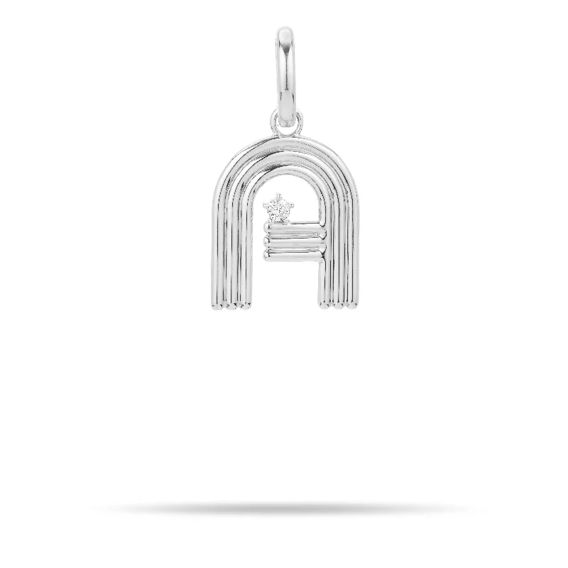 Shop Fine Jewelry With Exclusive Savings Groovy Diamond Initial Hinged Charm in Sterling Silver Shop Fine Jewelry With Exclusive Savings Groovy Diamond Initial Hinged Charm in Sterling Silver