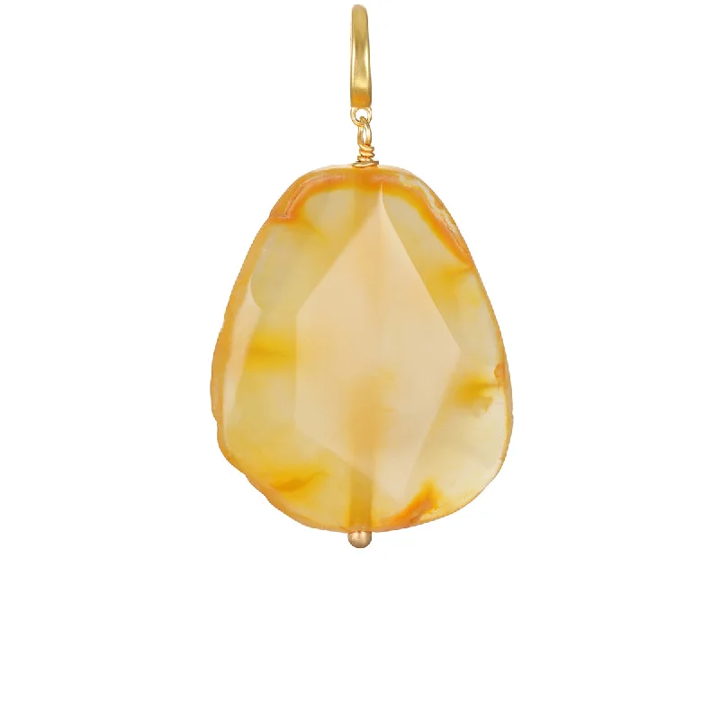 Dazzle In Elegance With Our Biggest Jewelry Sale Jumbo Yellow Agate Clip-On Charm