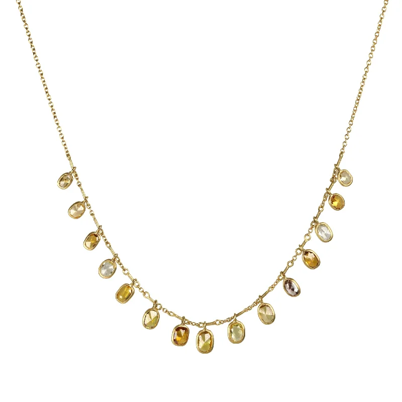 Everyday Jewelry Essentials Now On Sale 18K Gold Fancy-Colored Diamond Demi Fringe Necklace Everyday Jewelry Essentials Now On Sale 18K Gold Fancy-Colored Diamond Demi Fringe Necklace