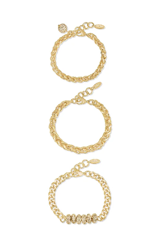 Exclusive Jewelry Discounts – Shop Now For Savings Linked Chain Trio Bracelet Set