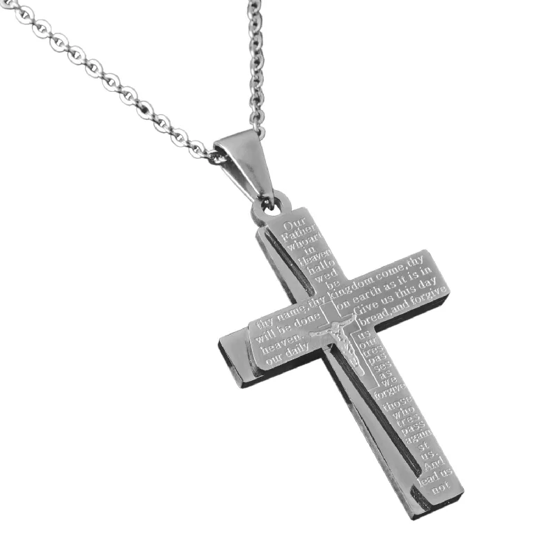 Shop Dazzling Jewelry With Special Promotional Discounts Lords Prayer Contemporary Steel Cross Shop Dazzling Jewelry With Special Promotional Discounts Lords Prayer Contemporary Steel Cross