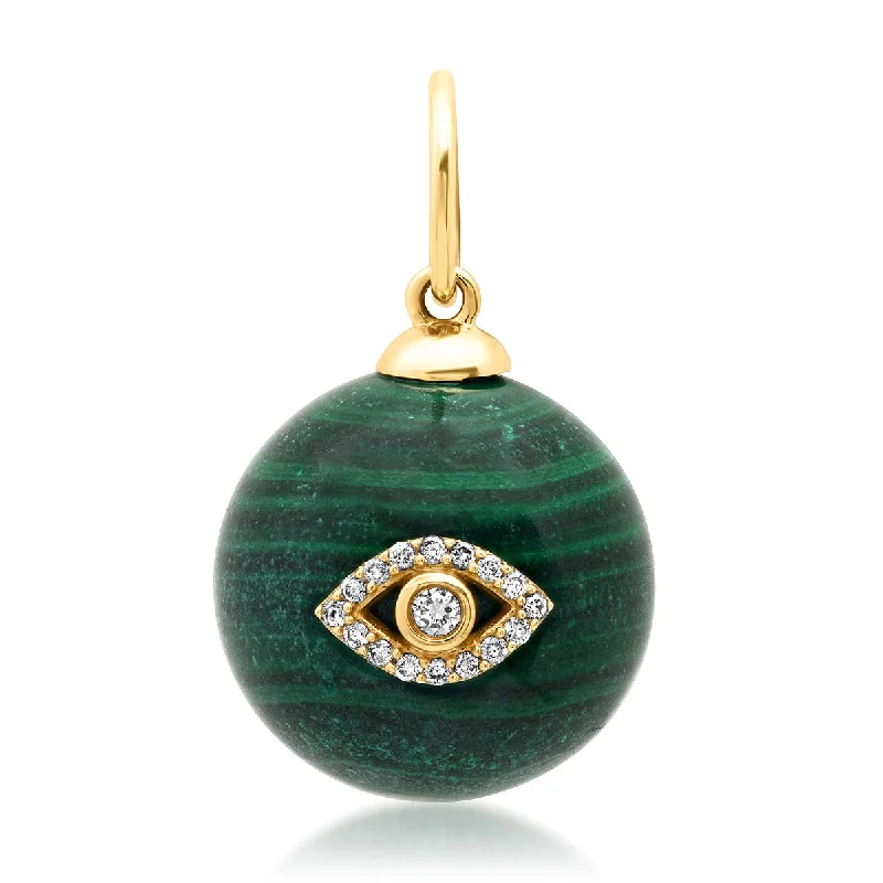 Affordable Elegance – Premium Jewelry At Special Prices Malachite Sphere with Diamond Eye or Starburst Charm Affordable Elegance – Premium Jewelry At Special Prices Malachite Sphere with Diamond Eye or Starburst Charm