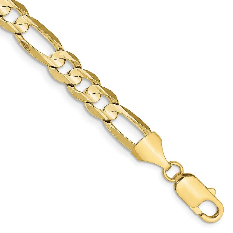 Exclusive Jewelry Offers – Sparkle For Less Men's 10k Yellow Gold 7.5mm Solid Concave Figaro Chain Bracelet, 9 In. Exclusive Jewelry Offers – Sparkle For Less Men's 10k Yellow Gold 7.5mm Solid Concave Figaro Chain Bracelet, 9 In.