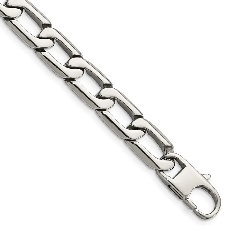 Bestselling Jewelry At Special Promotional Rates Men's 11mm Stainless Steel Open Square Curb Chain Bracelet, 8.5 Inch Bestselling Jewelry At Special Promotional Rates Men's 11mm Stainless Steel Open Square Curb Chain Bracelet, 8.5 Inch