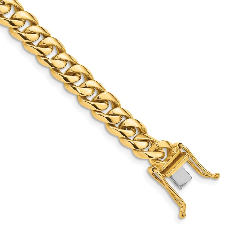 Shop Stylish Jewelry Now And Save Big Men's 14k Yellow Gold, 7.25mm Rounded Curb Chain Bracelet, 8 Inch Shop Stylish Jewelry Now And Save Big Men's 14k Yellow Gold, 7.25mm Rounded Curb Chain Bracelet, 8 Inch