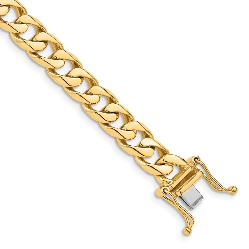 Luxury Jewelry At Unbeatable Discounts Men's 14k Yellow Gold, 7.8mm Flat Beveled Curb Chain Bracelet, 8 Inch Luxury Jewelry At Unbeatable Discounts Men's 14k Yellow Gold, 7.8mm Flat Beveled Curb Chain Bracelet, 8 Inch